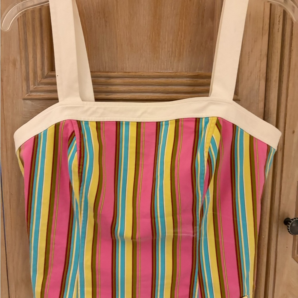 St. John Sport by Marie Gray White Jacket and Striped Top Set - Picture 6 of 8